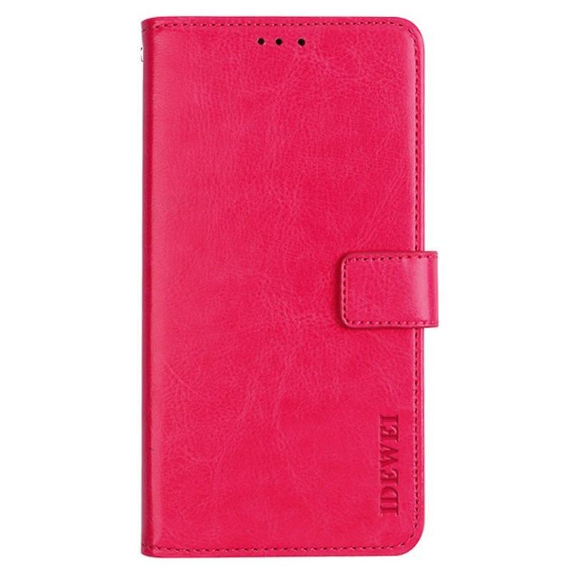 Etui Folio do Oppo A16 / A16s Skórzany Futerał Idewei Folio Efekt Skóry