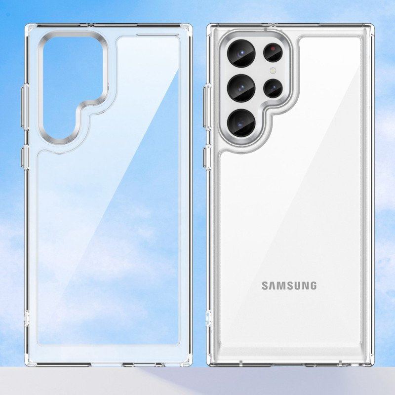 Etui do Samsung Galaxy S23 Ultra 5G Hybrydowe Kolorowe Krawędzie