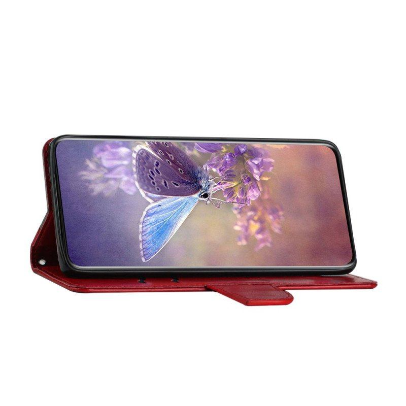 Etui Folio do Samsung Galaxy S23 Ultra 5G Dwukolorowy Barokowy Motyl