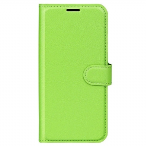 Etui Folio do Samsung Galaxy S23 Ultra 5G Klasyczny Efekt Skóry Liczi