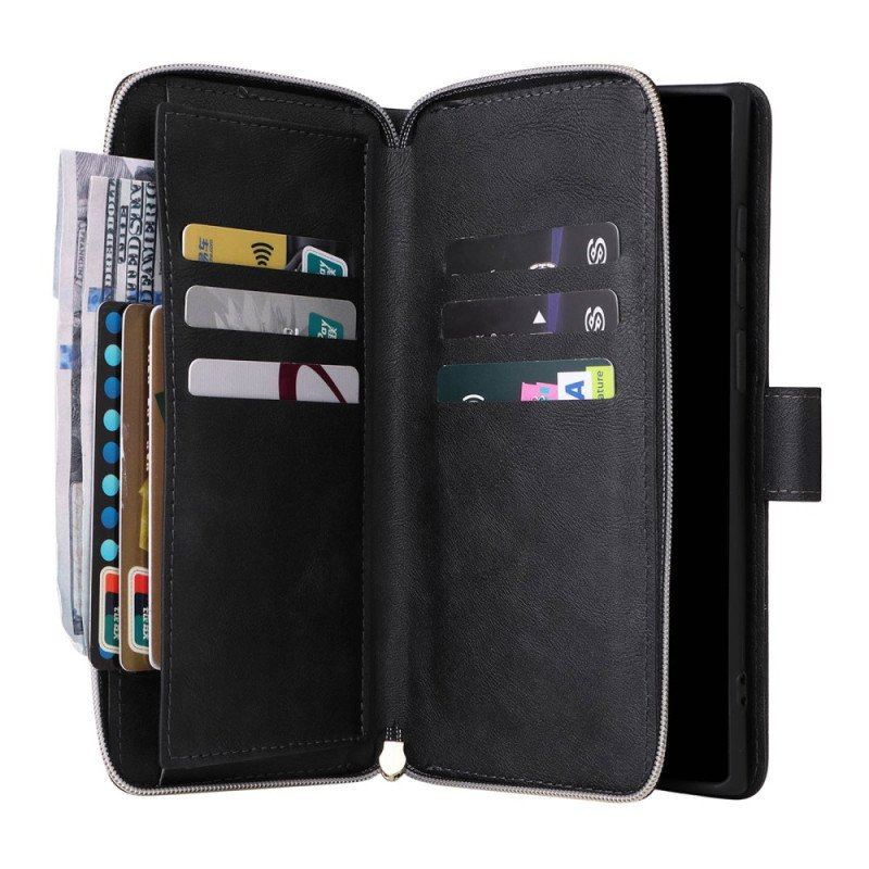 Etui Folio do Samsung Galaxy S23 Ultra 5G Portmonetka 9 Przegródek Na Karty