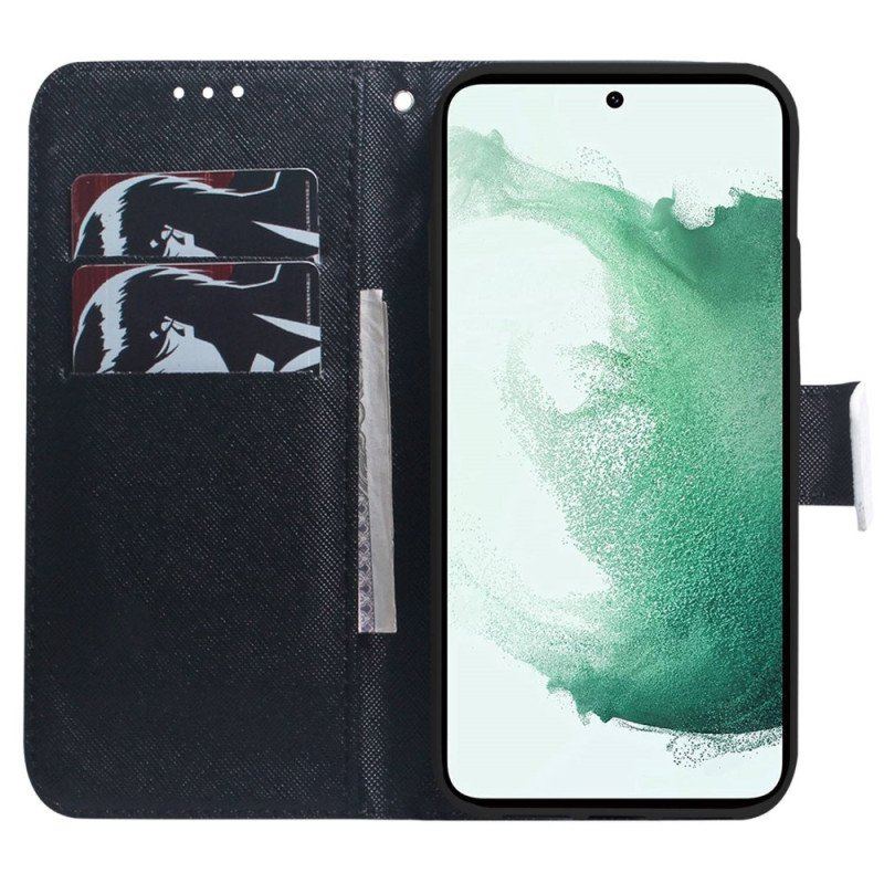 Etui Folio do Samsung Galaxy S23 Ultra 5G Telefon Z Emotikonami