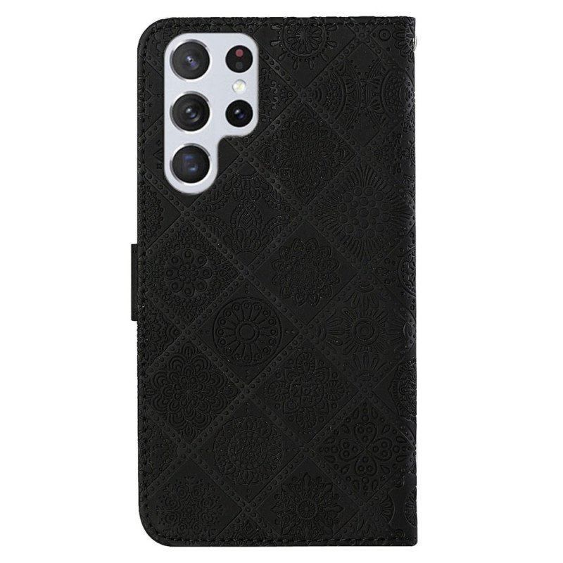 Etui Folio do Samsung Galaxy S23 Ultra 5G Wzór Gobelinu