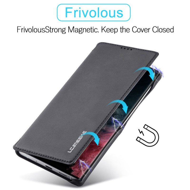 Etui Na Telefon do Samsung Galaxy S23 Ultra 5G Etui Folio Efekt Skóry Lc.imeeke Efekt Skóry