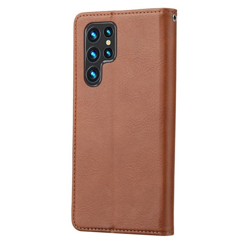 Etui Na Telefon do Samsung Galaxy S23 Ultra 5G Etui Folio Etui Na Karty Ze Sztucznej Skóry