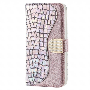 Etui Na Telefon Pokrowce do Samsung Galaxy S23 Ultra 5G Krokodyle Diamenty