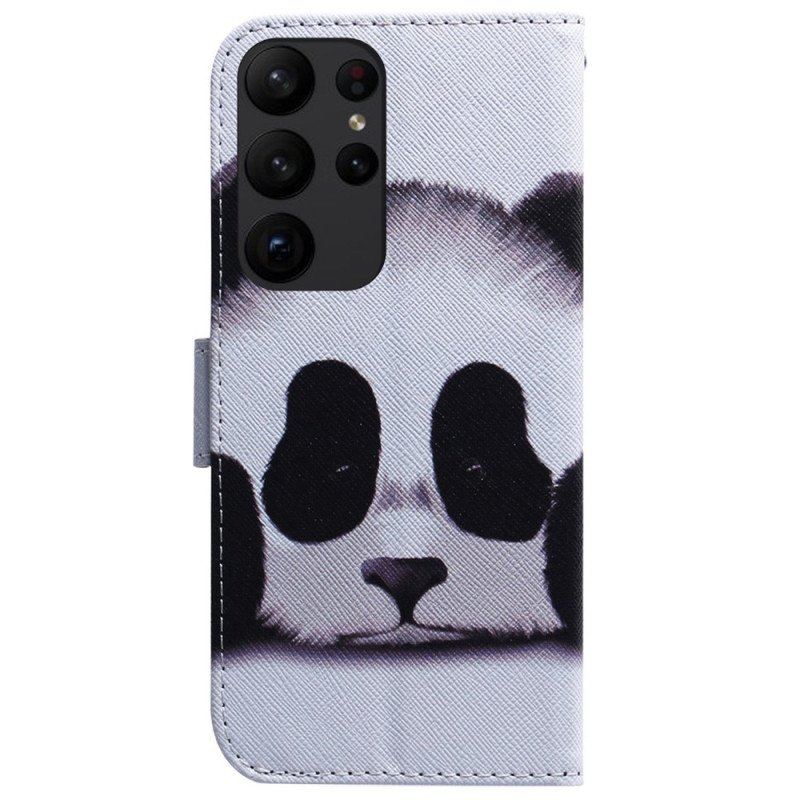 Obudowa Etui Na Telefon do Samsung Galaxy S23 Ultra 5G z Łańcuch Moja Panda Na Smyczy