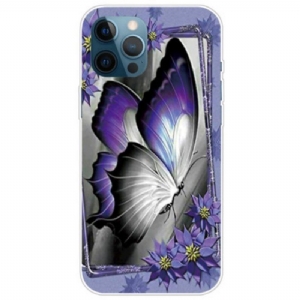 Etui do iPhone 14 Pro Max Fioletowy Motyl