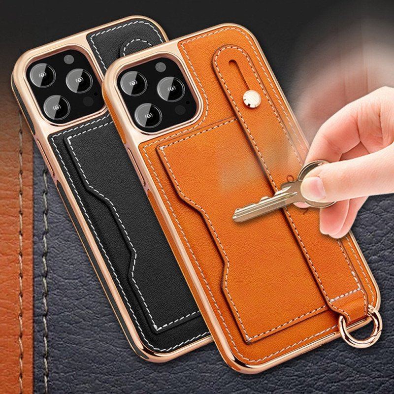 Etui do iPhone 14 Pro Max Etui Na Karty Z Paskiem Podtrzymującym Vietao