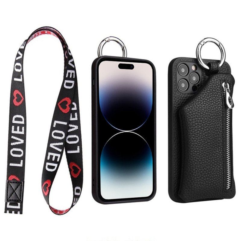 Etui do iPhone 14 Pro Max Portmonetka I Smycz