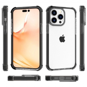 Etui do iPhone 14 Pro Max Przezroczyste Kolorowe Krawędzie