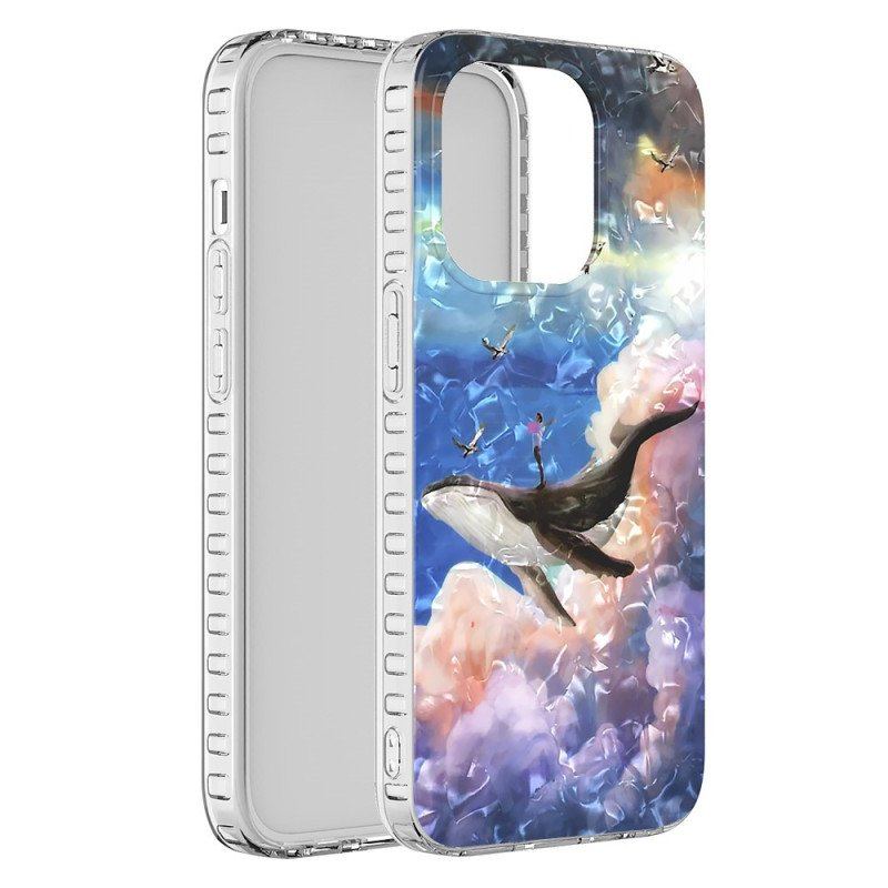 Etui do iPhone 14 Pro Max Stylizowany Wieloryb