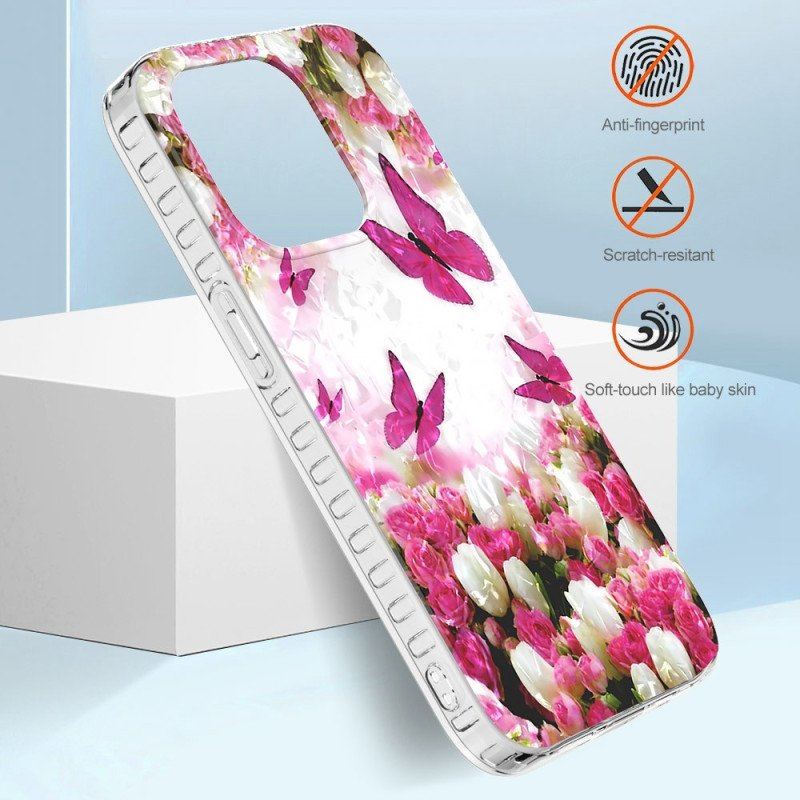 Etui do iPhone 14 Pro Max Stylowe Motyle