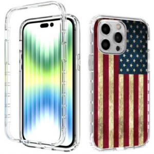 Etui do iPhone 14 Pro Max Ulepszona Flaga Amerykańska