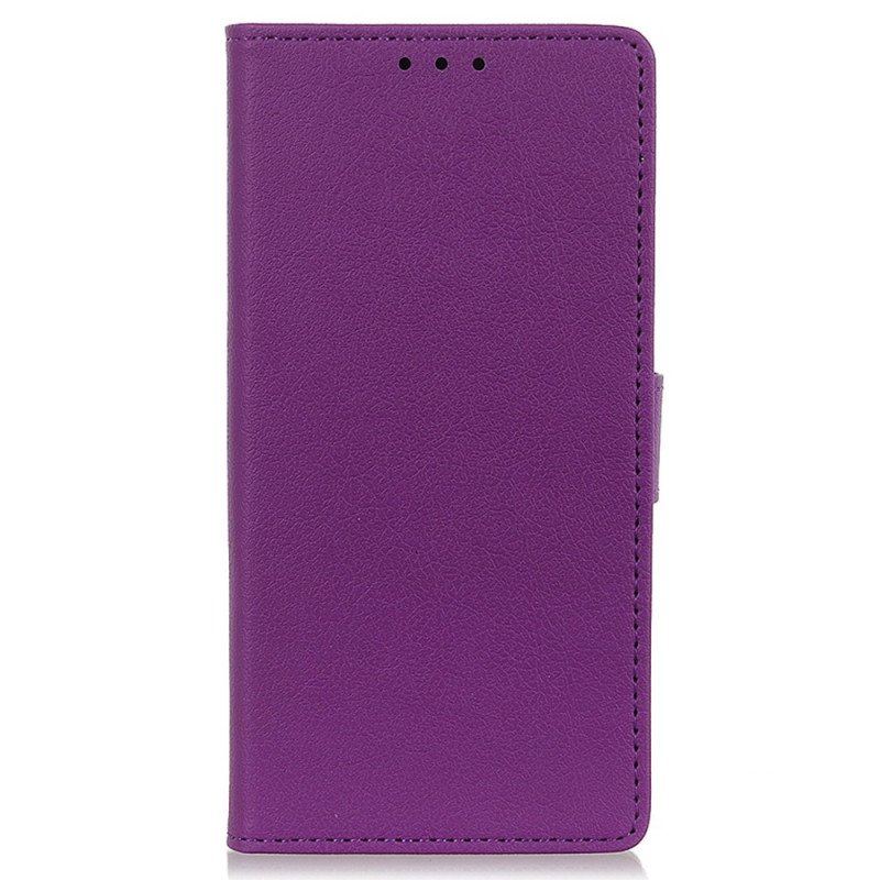 Etui Folio do iPhone 14 Pro Max Klasyczna Sztuczna Skóra