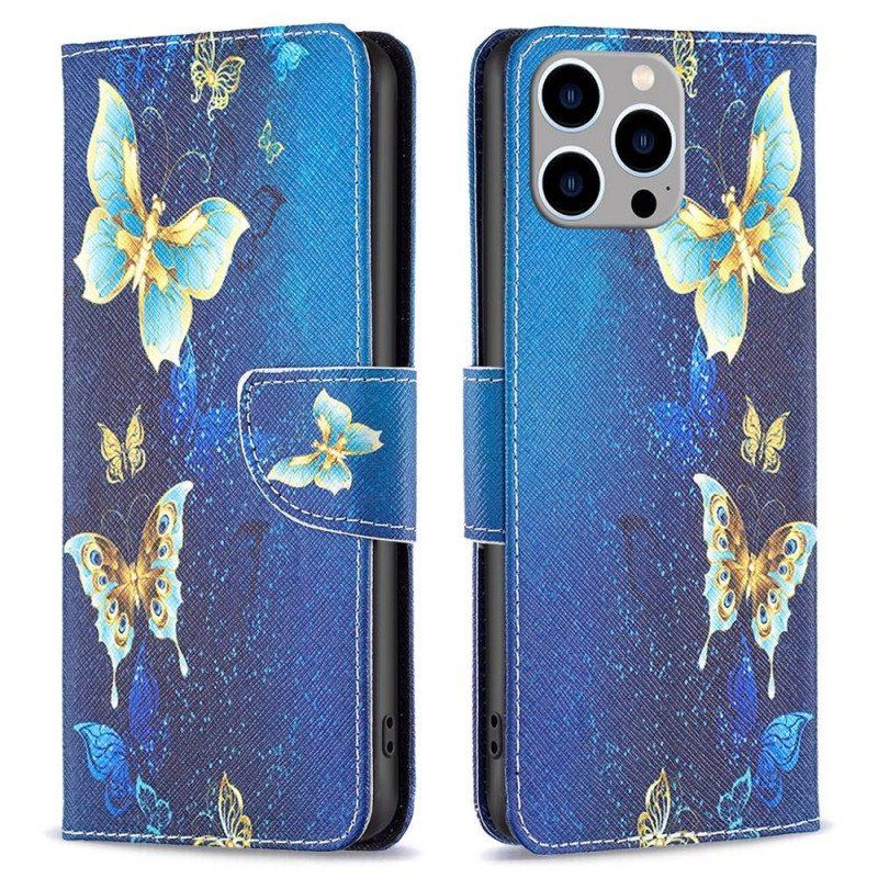 Etui Folio do iPhone 14 Pro Max Lot Motyli