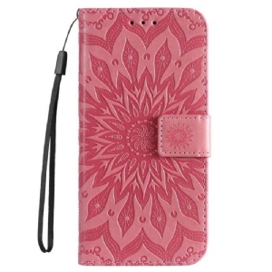 Etui Folio do iPhone 14 Pro Max Mandala Sun Ze Smyczą