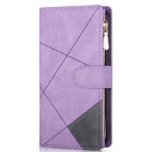 Etui Folio do iPhone 14 Pro Max z Łańcuch Geometria Paska