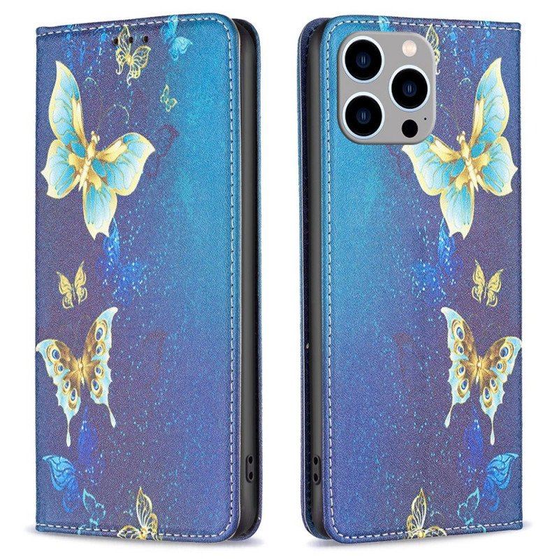 Etui Na Telefon do iPhone 14 Pro Max Etui Folio Motyle