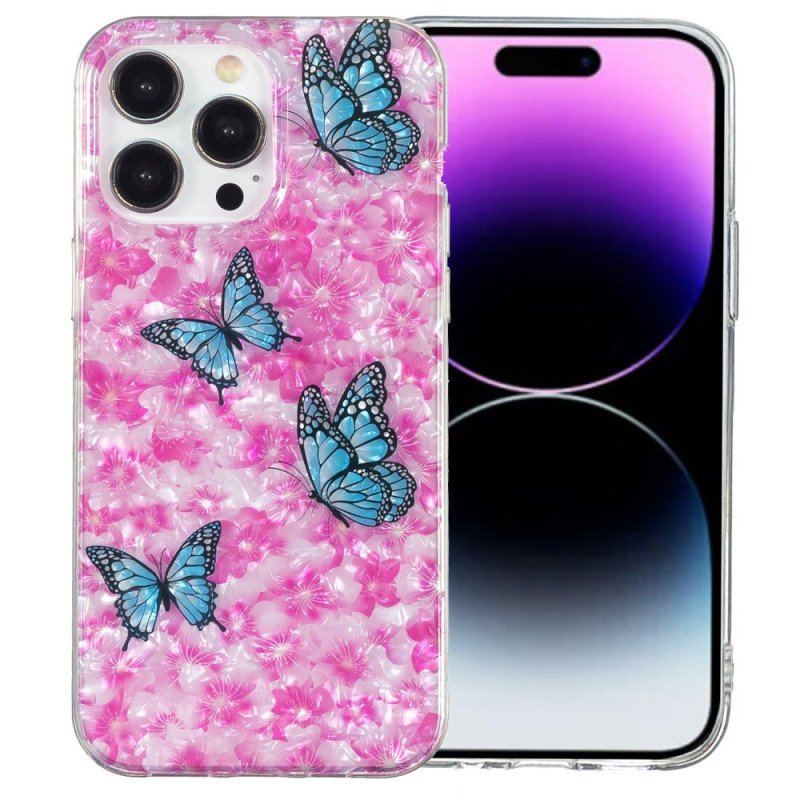 Etui do iPhone 15 Pro Kwiaty I Motyle