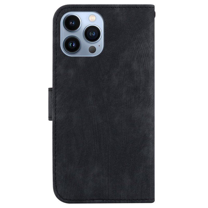 Etui Folio do iPhone 15 Pro Słodki Tygrys