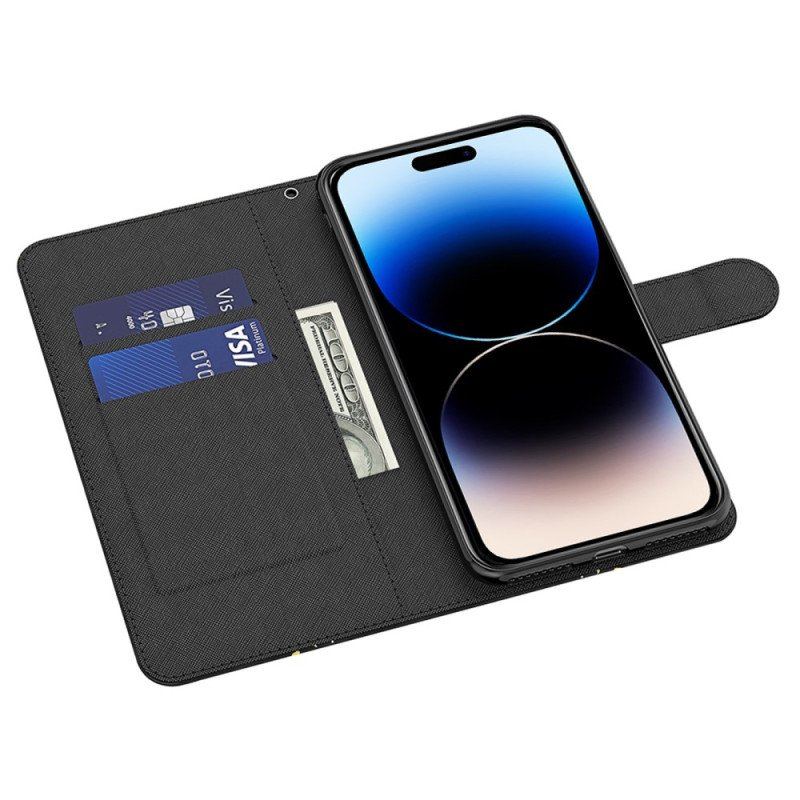 Etui Folio do iPhone 15 Pro z Łańcuch Sen Kociaka 3d Z Paskiem