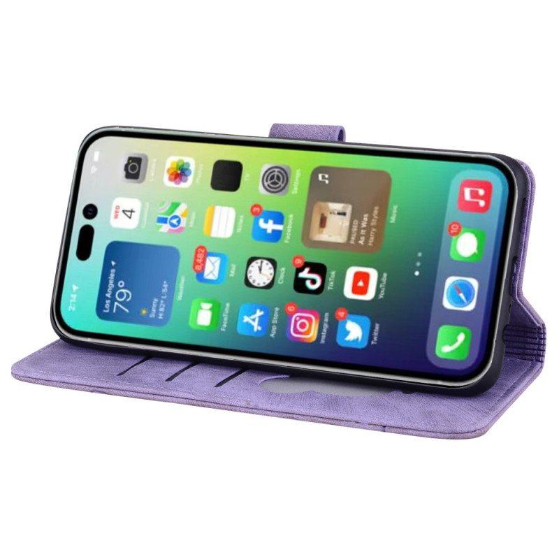 Etui Folio do iPhone 15 Pro z Łańcuch Stringi Cat Daydream