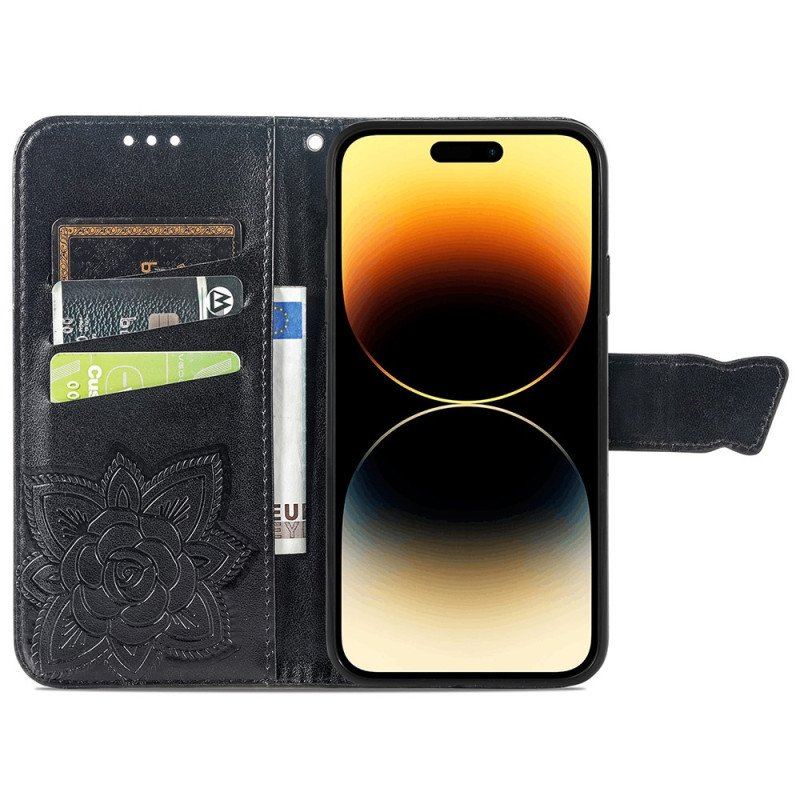 Etui Na Telefon Pokrowce do iPhone 15 Pro Barokowy Motyl