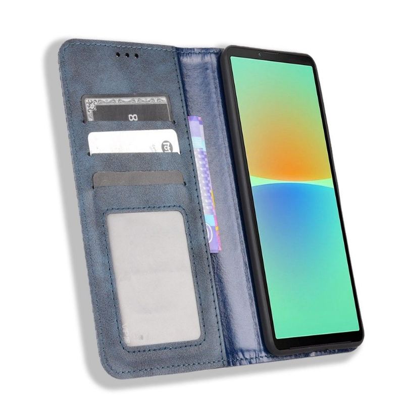 Etui do Sony Xperia 10 IV Anti-fall Cirénius Style Skóra