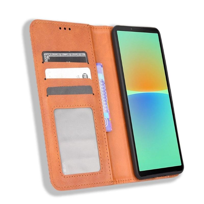 Etui do Sony Xperia 10 IV Anti-fall Cirénius Style Skóra