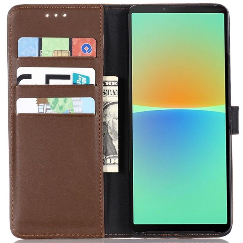 Etui do Sony Xperia 10 IV Etui Folio Retro Faux Leather Folio