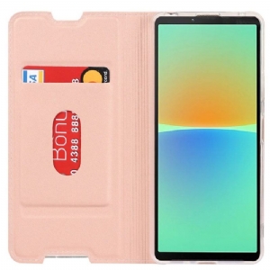 Etui Folio do Sony Xperia 10 IV Classic Faux Leather Minimalistyczny Biznes