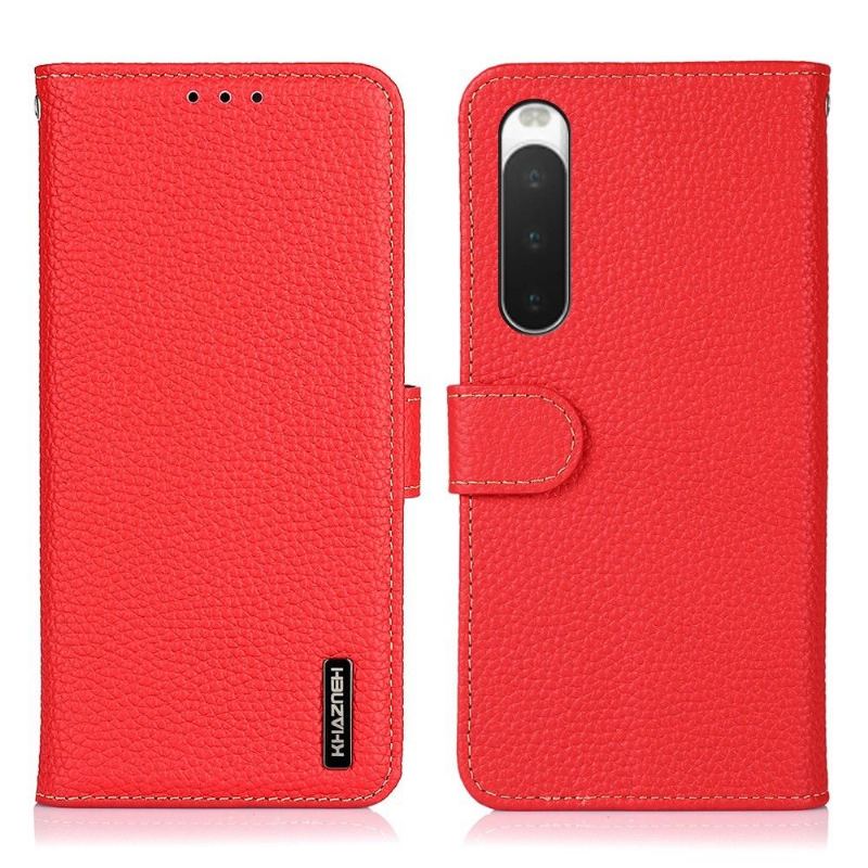 Etui Folio do Sony Xperia 10 IV Classic Khazneh Skóra Ziarnista