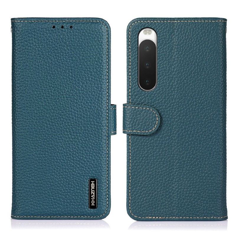 Etui Folio do Sony Xperia 10 IV Classic Khazneh Skóra Ziarnista