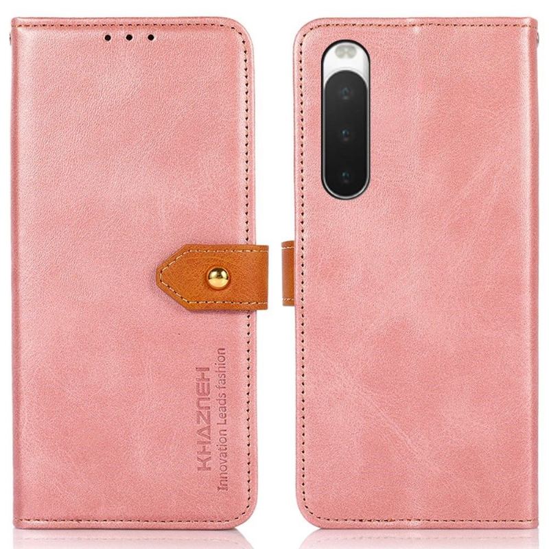 Etui Folio do Sony Xperia 10 IV Khazneh Bicolor Sztuczna Skóra