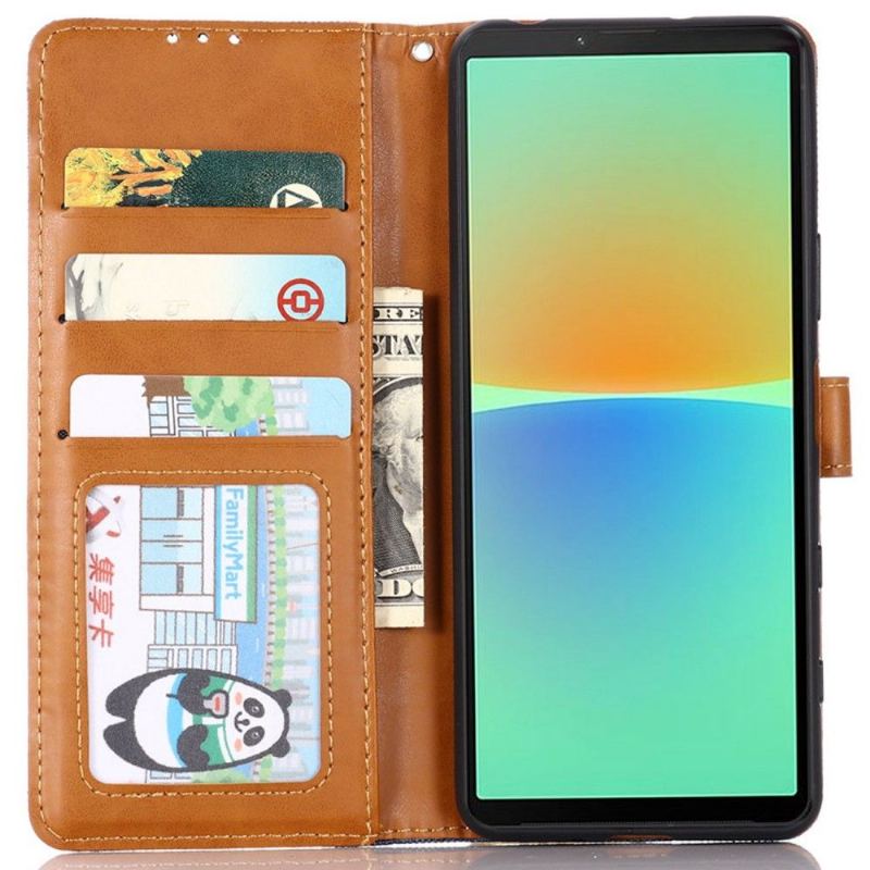 Etui Folio do Sony Xperia 10 IV Płótno Efekt Oksford