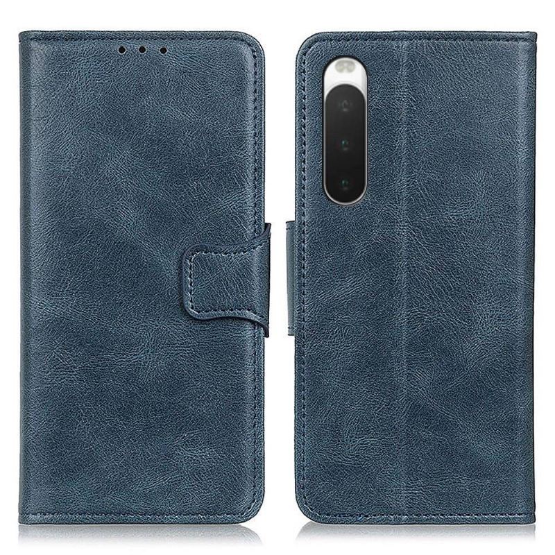 Etui Folio do Sony Xperia 10 IV Skórzany Futerał Faux Leather Folio Stand Funkcja