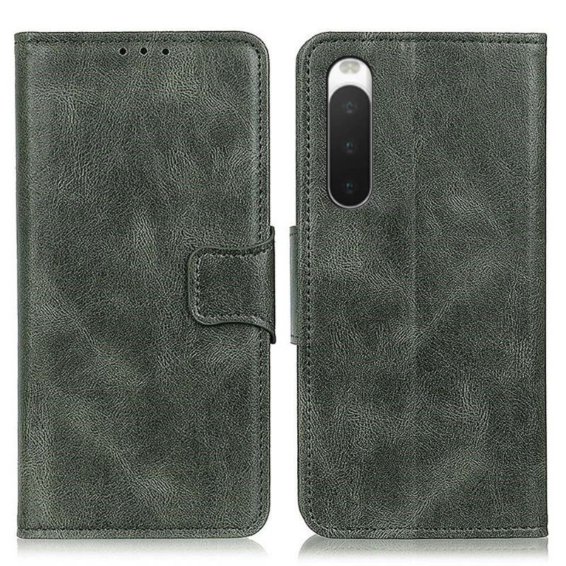 Etui Folio do Sony Xperia 10 IV Skórzany Futerał Faux Leather Folio Stand Funkcja