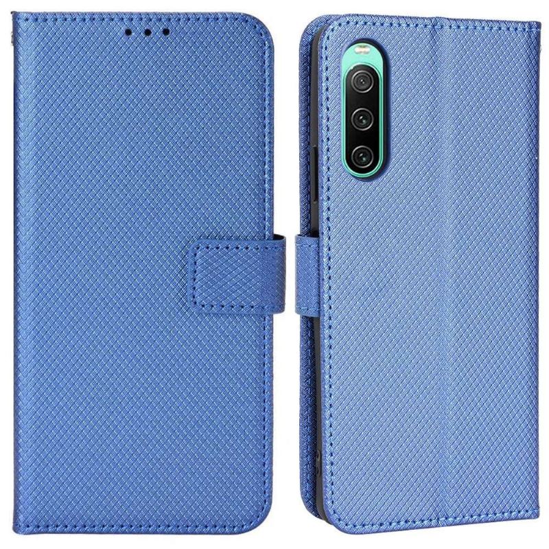 Etui Folio do Sony Xperia 10 IV Skórzany Futerał Lucinda Rabat Posiadacz Karty