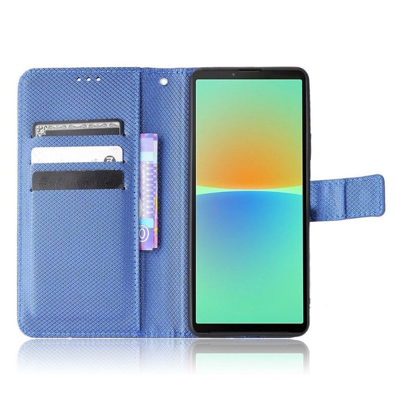 Etui Folio do Sony Xperia 10 IV Skórzany Futerał Lucinda Rabat Posiadacz Karty