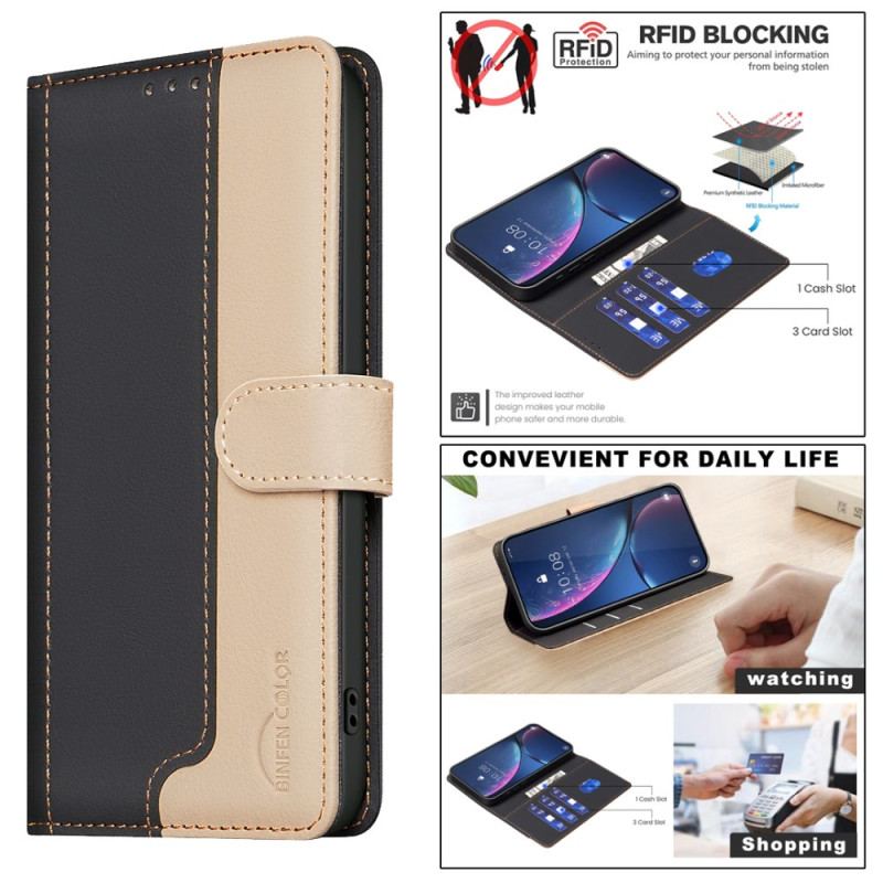 Etui Folio Google Pixel 9 Pro Dwukolorowa Ochrona Rfid Binfen Color