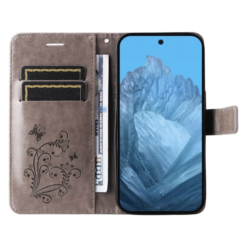 Etui Folio Google Pixel 9 Pro Gigantyczne Motyle Z Paskiem Etui Ochronne