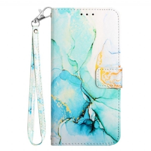 Etui Folio Google Pixel 9 Pro Marmurkowy Styl Z Paskami