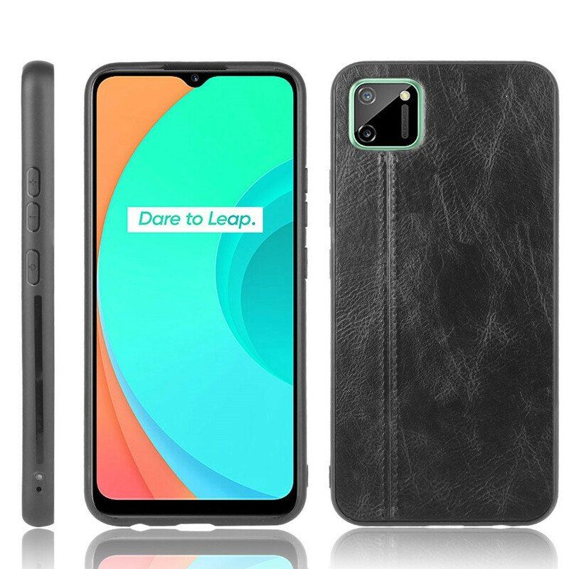 Etui do Realme C11 Stylowe Skórzane Szwy