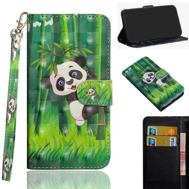 Etui Folio do Realme C11 Panda I Bambus