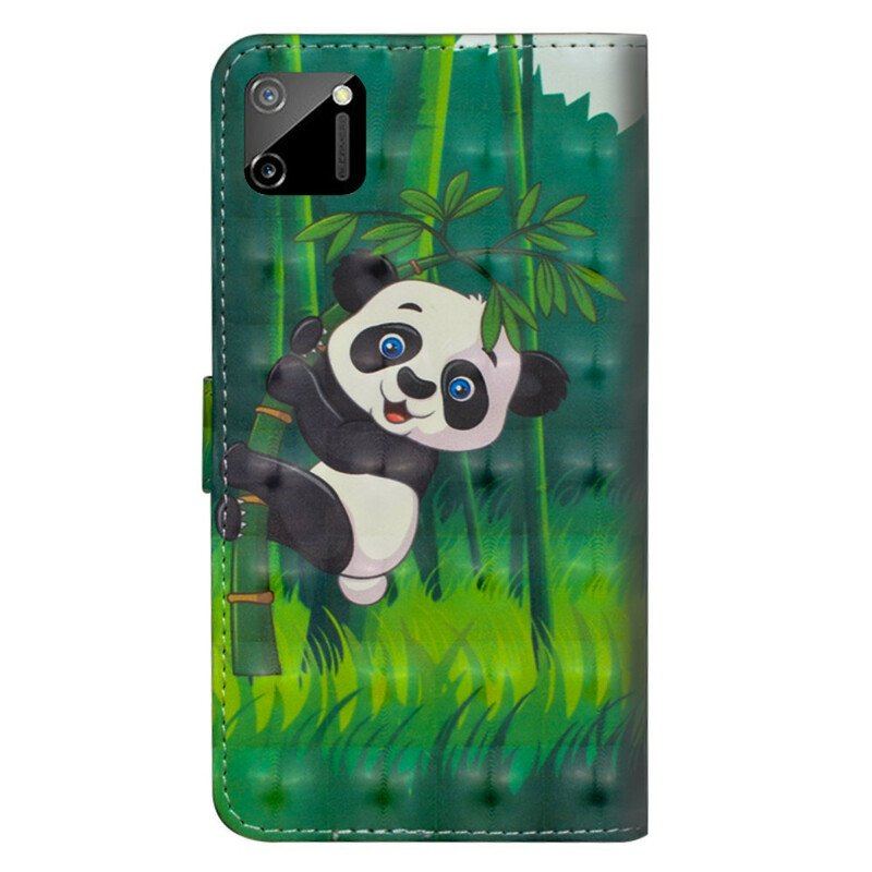 Etui Folio do Realme C11 Panda I Bambus