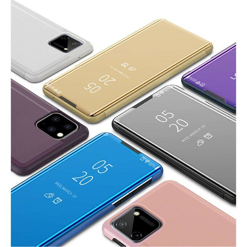 Etui Na Telefon do Realme C11 Lustro I Sztuczna Skóra