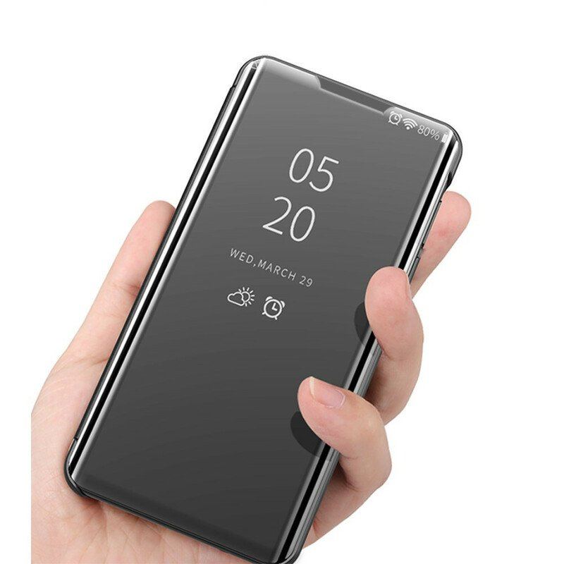 Etui Na Telefon do Realme C11 Lustro I Sztuczna Skóra