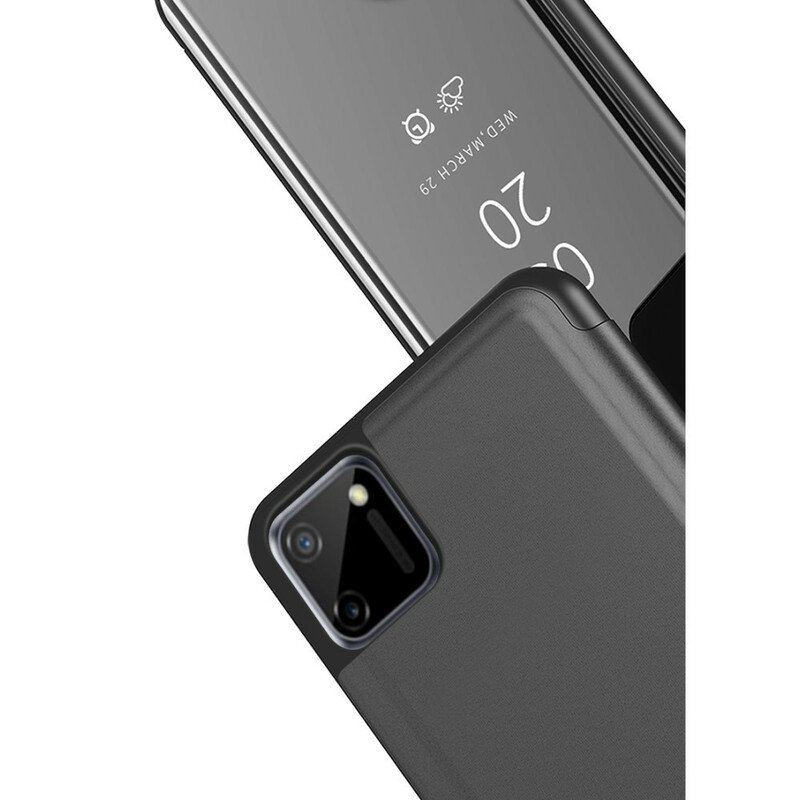 Etui Na Telefon do Realme C11 Lustro I Sztuczna Skóra