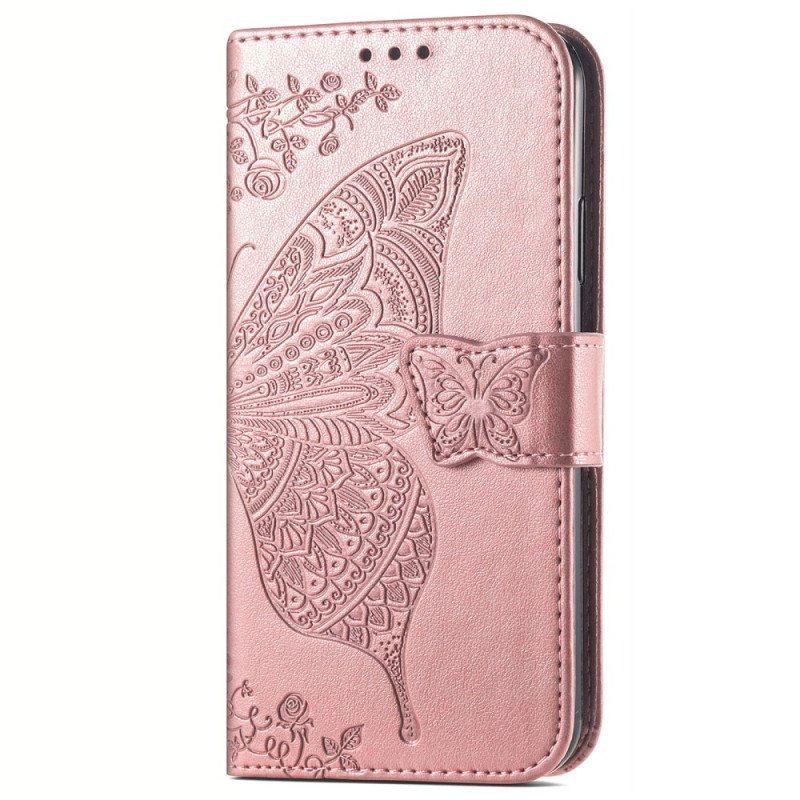 Etui Folio do Vivo Y35 Barokowy Motyl